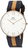 Daniel Wellington Unisex 0554DW Grace Selwyn Rose Gold-Tone Stainless Steel Watch with Striped Nylon Band