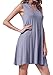 succlace Women's Summer Sleeveless Loose Swing Casual T Shirt Dress With Pockets
