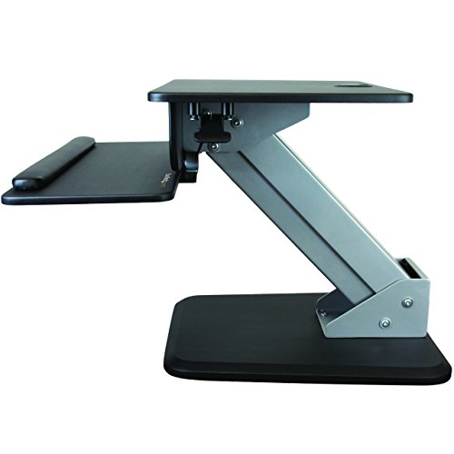 StarTech.com Height Adjustable Standing Desk Converter - Sit Stand Desk with One-finger Adjustment - Ergonomic Desk