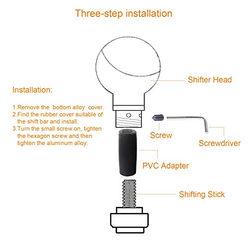 image for Arenbel Gear Shifter Shift Knob Aluminum Alloy Car Shifting Head T Han