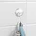ShineMe Suction Cup Hooks for Shower Windows Clear Plastic Heavy Duty Strong Vacuum Traceless Coats Hook Smooth Wall Kitchen Bathroom Towels Caps Holder (2pcs)