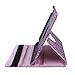 HDE Rotating iPad Case Magnetic Folding Leather Cover Folio Flip Stand for Apple iPad 2 iPad 3 iPad 4 (Purple Embossed)