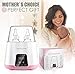 Baby Bottle Warmer for Breastmilk Digital Smart Universal Double Dual Electric for Twins - Baby Bottle Steam Sterilizer Glass Plastic - 5 in 1 US Certified - LCD Touchscreen Timer - Breastmilk Warmer