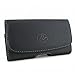 Wonderfly Horizontal Holster Compatible with Samsung Galaxy S7 Active, S6 Active, J5 (2016), Note 3 or Note II, a Large Leather Carrying Case, Fits The Phone with a Thick Case