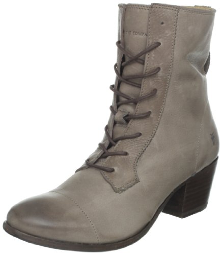 FRYE Women's Courtney Lace-Up Combat Boot, Grey Soft Vintage Leather, 8 M US