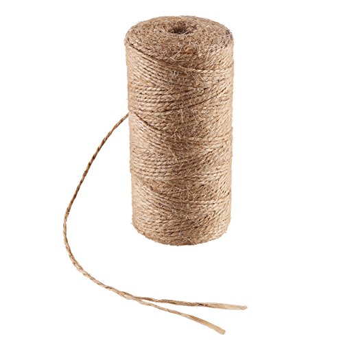 LOKIPA 328 Feet Natural Jute Twine for Arts and Crafts Jute Rope Christmas Gift Packing String for Gardening String Natural Rustic String Gift wrap Twine - Thumbnail 6
