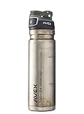 Avex FreeFlow Unfinished Stainless Autoseal Water Bottle, Silver, 700ml/24 oz
