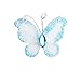 50pcs Wired Mesh Stocking Glitter Butterflies - Blue