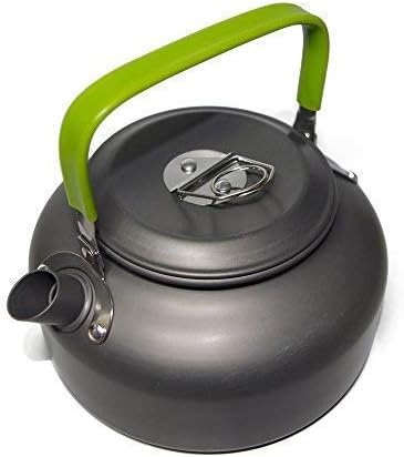 Ecent Aluminum 0.8L/1.2L Outdoor Camping Hiking Kettle Coffee Pot Portable Teapot Kettle, Compact and Lightweight with Silicon Handle