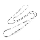 RUNRUN 2MM/2.4MM 316L Stainless Steel Bamboo Necklace Chain,Length 16''-32''