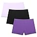 Ekouaer Brief Womens No Panty Line Hipster Underwear 3 Pack,Black/Purple/Light Purple,Small