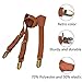Yienws Y-Sharp Pants Suspenders Boys, Brown 3 Clasp Strap, Brown, Size One Size