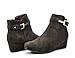 DREAM PAIRS FELICIA Women's Stylish Winter Faux Fur Lining Side Zipper Low Wedge Booties Shoes
