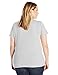 Just My Size Women's Plus-Size Short Sleeve Crew Neck Tee, Light Steel Flag Heart, 2X