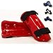 whistlekick Sparring Shin Guards, Heat (Red, Small) with Industry Leading Warranty - Martial Arts Shin Guards/MMA Shin Guards/Taekwondo Shin Guards/Kickboxing Shin Guards