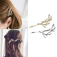 PCEPEIVK Vintage Gold Silver Tree Hair Clips Girls Alloy Branch Hairpins Fashion Hairgrips Lady Elegance Metal Hair Accessories for Women