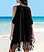 Oryer Womens Letters Print Baggy Swimwear Bikini Cover up Beach Dress T-Shirt