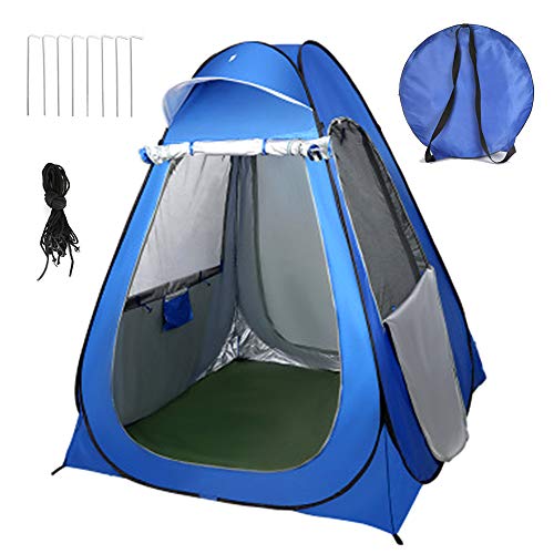 LOY 2-lagiges Anti-Moskito-Angelzelt - Pop Up Regenschutzduschkabine mit Lüftungsfenstern, Sonnenschutz Tipi für Camping…