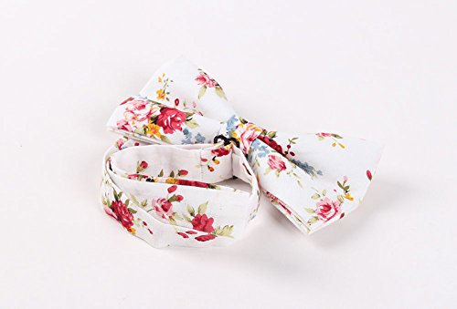 May Lucky Men's Cotton Floral Bow Tie (03)