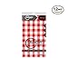 Grandipity 12 Pack Premium Disposable Plastic Picnic Tablecloth 54 Inch. x 108 Inch. Decorative Rectangle Table Cover - Red Checkered Gingham