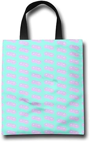 Game Handle Grocery Bag Lightweight Polyester Foldable Beach Travel Tote