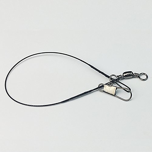 ETbotu Fishing Tools Fishing Line Steel Wire Leader with Swivel and Snap 20Pcs/Pack