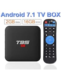EVANPO Android 7.1 TV Box 2GB RAM 16GB ROM Amlogic S905W Quad Core CPU Support 4K H.265 3D Outations Full HD 2.4Ghz WiFi Smart TV Box Media Player