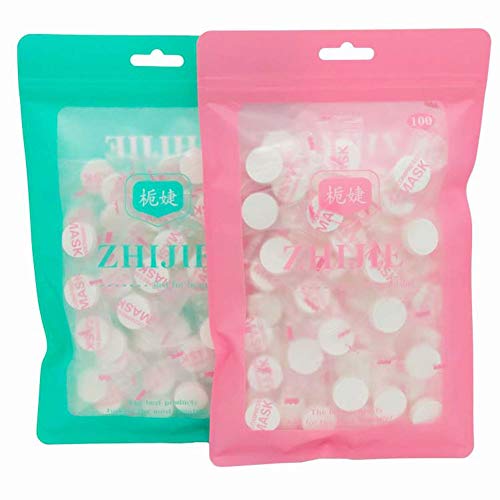 Studyset 100 Pcs/bag Compressed Cotton Face Mask Sheet Paper DIY Mask Disposable Mask Paper Skin Care Tool Skin Care Facial Repair Mask - Thumbnail 2