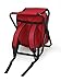GigaTent Folding 3 in 1 Stool Backpack Folding Stool with Cooler Bag - Camping Hunting Fishing Multifunction Collapsible Camping Seat and Insulated Ice Bag with Padded Shoulder Straps (Red)