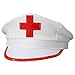 Skeleteeen White Nurse Costume Hat - Nurse’s Red and White Costume Cap - 1 Piece