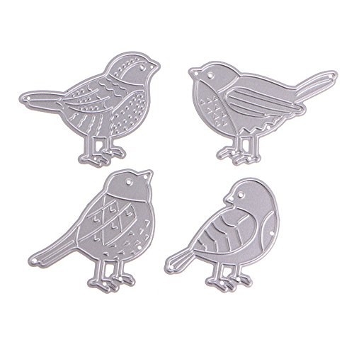 Dream_light Metal Cutting Dies, Embossing Dies Stencil Template Mould for DIY Scrapbooking Photo Album Paper Card Making Craft Wedding Party Decoration DIY Gift, Die-Cuts (Four Birds)
