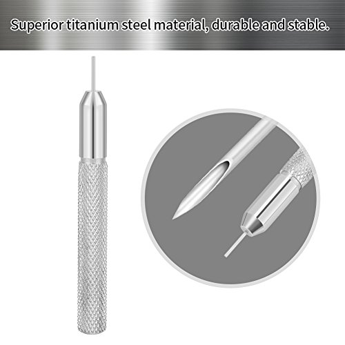 Body Piercing Tools,2 Sizes Tattoo Accessories Body Piercing Needle Pusher 316L Steel Holder Piercing Tool(L)