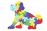 DD Wooden Jigsaw Puzzles Winding Dog Toys for Preschool Letter & Numbers Puzzles Educational Toys For Toddlers /Kids/ Children /Boys/ Girls (3 4 5 Year Old and Up)