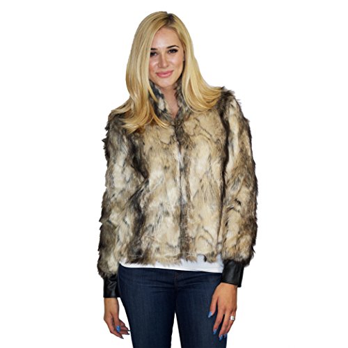 Jack by BB Dakota Women's Tempest Pattern Fur Coat, Multi, Large Jack by BB Dakota Women's Tempest Pattern Fur Coat, Multi, Large