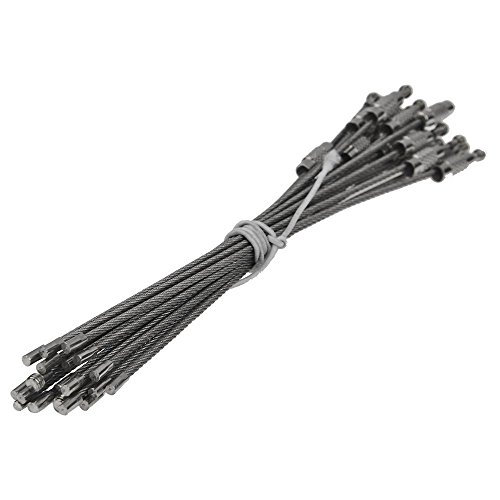 Lost Ocean 20pcs Stainless Steel Wire Keychain Cable Key Ring for Outdoor Hiking (MC-O261648)