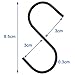 Outus 20 Pack Black S-Hooks S Hanging Hooks S Shaped Hooks S Hanger Hooks Kitchen Pot Pan Hooks