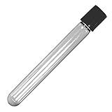 16x150mm Glass Test Tube, Screw Top, with Cap, Black (Pack 10) Karter Scientific 402G2