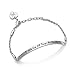 Annamate Inspirational Graduation Gifts Bracelet Bangle Motivational Mantra Quote Engraved Message for Women Teen Girls Birthday Jewelry (with God All Things are Possible - Silver)