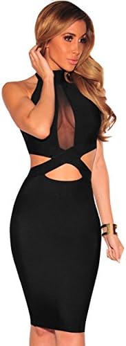 KSHUN Womens dresses Mesh Casual backless Sexy Cocktail Party Club Dress