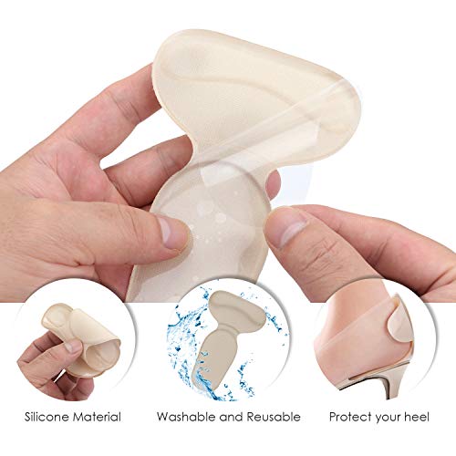 Heel Cushion Inserts for Women and Men, Adhesive Silicone Shoe Pads, Heel Grips Liner Protectors for High Heels, Loose Shoes, Flats - Thumbnail 4