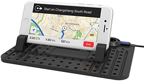 Universal Windshield Dashboard Car Silicone Pad Dash Mat .Car Mount Holder for iPhone 7 Plus/ 6s Plus/6s,Samsung Galaxy S7/S6 Edge and Other /Tablets/2 in 1 Charging Cable