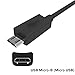 Motorola SKN6461A Micro-USB Data/Charging Cable (Black 1m/3.3ft) Original Cable for TurboPower 15 USB Charger - Supports Quick Charge QC 2.0 (D132)