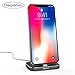 iPhone Charger Station, Basevs Lightning Charging Stand Sync Charge Desktop Cradle Rack for Apple iPhone 8, iPhone X, iPhone 7 / 7 Plus 6 6S Plus 5 5S（Cable Included）Black