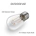 NIOSTA 24Ft Outdoor Hanging String Lights,12 LED S14 Vintage Bulbs,Heavy Duty 120V Plug in & Connectable,Dimmable Patio Lights,2700K Glass Bulb