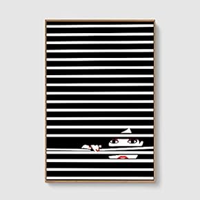 Framed Canvas Home Artwork Decoration Lines Art Canvas Wall Art for Living Room, Bedroom - 16x24 inches