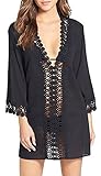 Chalier Womens Floral Lace Swim Cover up Swimwear Bikini Cover-up Beach Dress