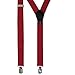 Fashion Accessories Suspenders for Men: Button Pant Braces Clothes Accessory with Elastic, Y Back Design - Regular and Tall Sizes, Burgundy