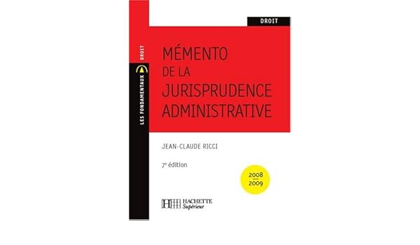 Memento de la jurisprudence administrative