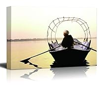 Canvas Wall Art Fisherman Canvas Prints Home Artwork Decoration for Living Room,Bedroom - 12x18 inches