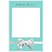 Blue with Bow Selfie Frame Social Media Photo Prop Poster